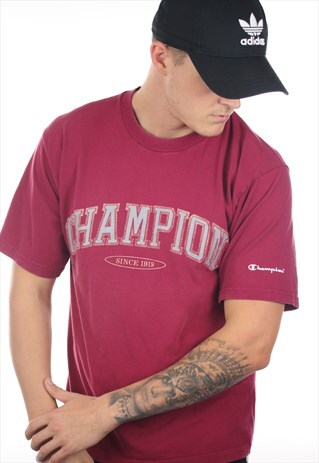 VINTAGE CHAMPION USA SPELL OUT T SHIRT TEE