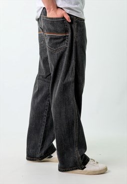 Black y2ks Dodeca Denim Hip Hop Jeans Baggy Pants