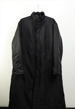 Vintage Emporio Armani Coach Padded Long Coat Black Size L