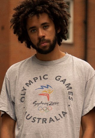 VINTAGE SYDNEY OLYMPICS T SHIRT IN GREY