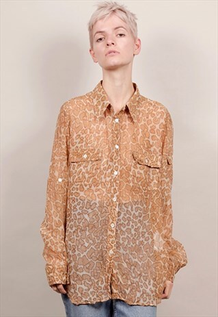 VINTAGE 90'S MARELLA ANIMAL PRINT SHIRT
