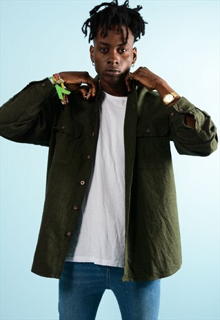VINTAGE GREEN OVER SHIRT