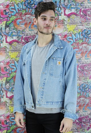 VINTAGE CARHARTT WORKWEAR DENIM JACKET.