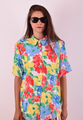 VINTAGE FESTIVAL SHIRT WITH FLORAL PRINT (462)