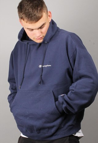 VINTAGE CHAMPION NAVY HOODIE
