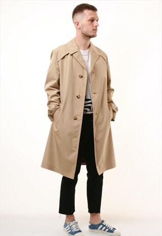 90S VINTAGE RARE OLDSCHOOL LIGHTWEIGHT TRENCH COAT 14700
