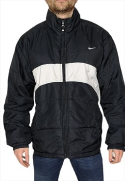 Nike Puffer Jacket In Black / White Size 39/41 UK Medium