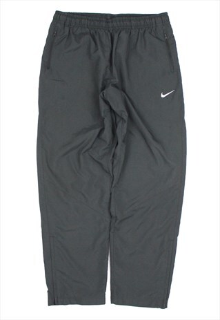 2000S NIKE GREY TRACKIES, NAVY NIKE LABEL, ZIP ANKLES