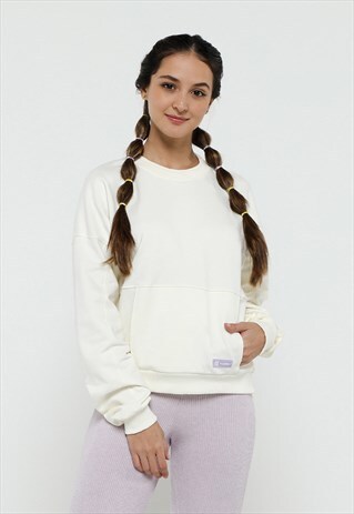 IVORY TEXT PULLOVER SWEATER