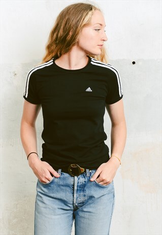 VINTAGE BLACK ADIDAS T-SHIRT