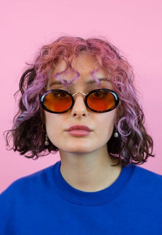 TORTOISESHELL 60'S OVAL SUNGLASSES