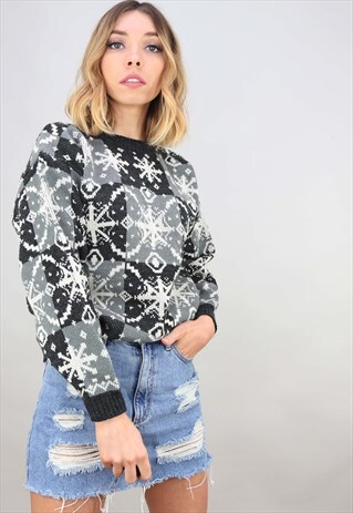 VINTAGE OVERSIZED PATTERNED JUMPER