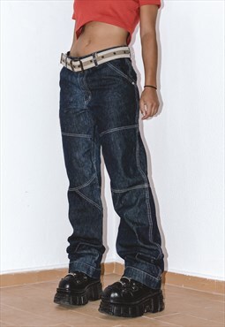 Deadstock Vintage Y2k Mid Rise Baggy Straight Jeans