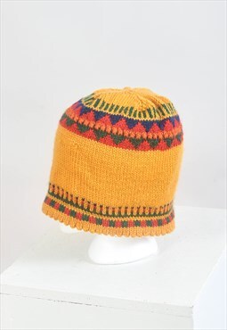 Vintage 90s hand knitted beanie 