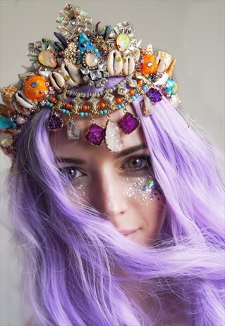 HANDMADE TEMPLE FESTIVAL MERMAID CROWN