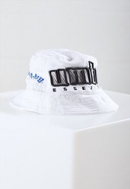 Reworked Vintage Umbro Bucket Hat in White Summer Festival