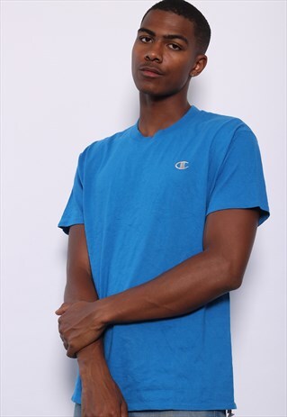 VINTAGE CHAMPION LOGO T-SHIRT BLUE
