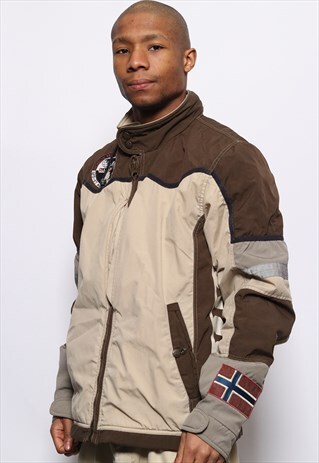 VINTAGE NAPAPIJRI JACKET BROWN BEIGE