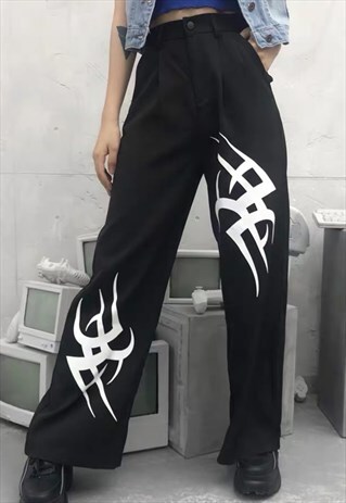 HIGH WAISTED PRINT STREET JOGGERS