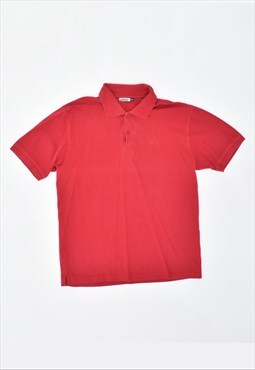 Vintage 90's Asics Polo Shirt Red