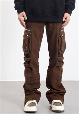 Brown Cargo pants trousers Y2k
