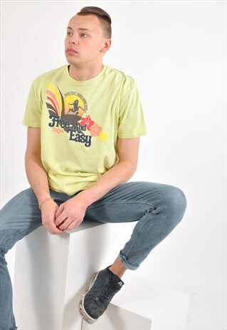 VINTAGE GRAPHIC PRINT ROUND NECK T-SHIRT