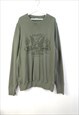 VINTAGE RALPH LAUREN SWEATSHIRT POLO IN GREEN XL