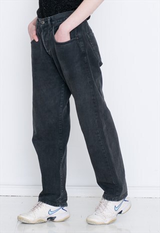 VINTAGE BLACK RETRO DENIM JEANS