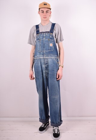CARHARTT MENS VINTAGE DENIM DUNGAREES XL BLUE 90S