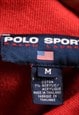 VINTAGE POLO RALPH LAUREN COLLARED SWEATSHIRT RED