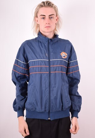 STARTER MENS VINTAGE TRACKSUIT TOP JACKET MEDIUM NAVY 90S
