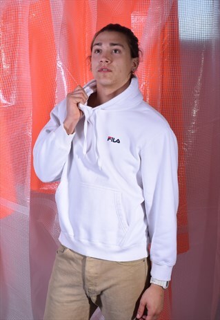 VINTAGE FILA WHITE HOODIE