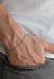 SILVER CHAIN BRACELET FOR MEN FESTIVAL JEWELRY GIFT FOR HIM