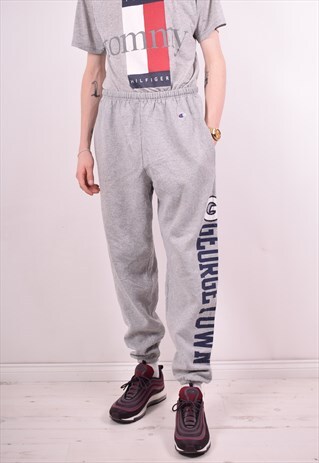 CHAMPION MENS VINTAGE TRACKSUIT TROUSERS W34 L32 GREY 90S