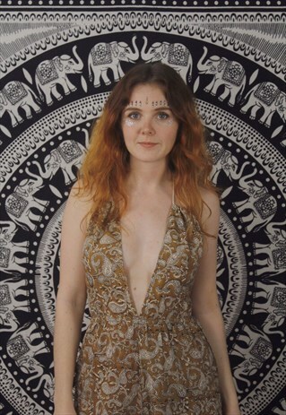 PAISLEY TIE UP PLAYSUIT