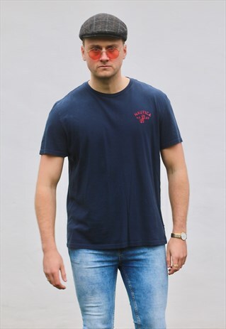 NAUTICA USA 90S VINTAGE DEEP BLUE SEAS T SHIRT