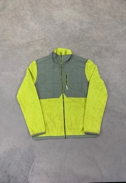 Calvin Klein Fleece Zip Up Neon Green Sweatshirt