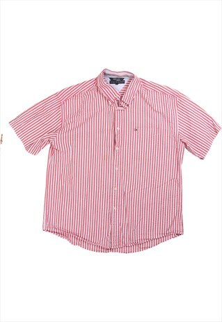 Vintage  Tommy Hilfiger Shirt Striped Short Sleeve Button Up