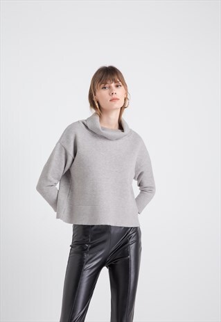 TURTLENECK, T SLEEVE KNITWEAR JUMPER GREYMELANGE