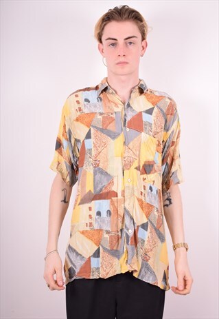 MENS VINTAGE SHIRT MEDIUM MULTI 90'S