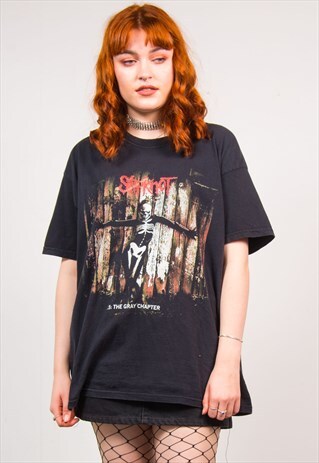 VINTAGE 90'S SLIPKNOT OVERSIZED BLACK BAND T-SHIRT