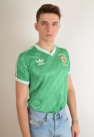 RARE VINTAGE ADIDAS FOOTBALL SHIRT NORTHERN IRELAND MEXICO'