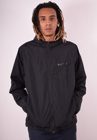 NIKE MENS VINTAGE JACKET LARGE BLACK 90S