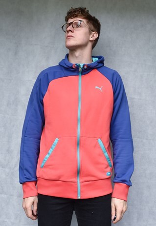 VINTAGE NEOPRENE SHELL MULTICOLOUR HOODIE SIZE L
