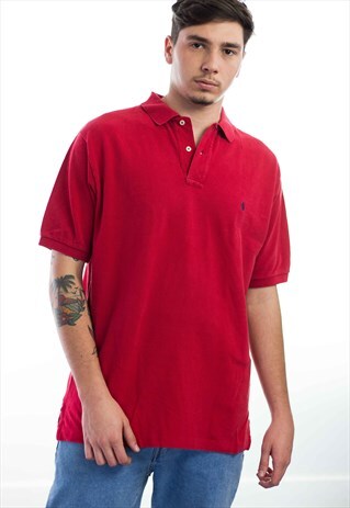 VINTAGE POLO RALPH LAUREN LOGO SHIRT 90S L 11.7