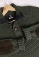 MENS BARBOUR MOSS FIELD SWEATER GREEN SIZE L