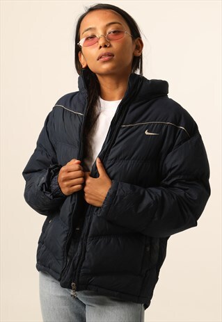 VINTAGE NIKE EMBROIDERED LOGO PUFFER JACKET