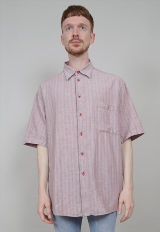 VINTAGE 70'S MISSONI SPORT WOVEN PRINT SHIRT