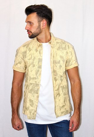 VINTAGE YELLOW PRINTED FESTIVAL SHIRT