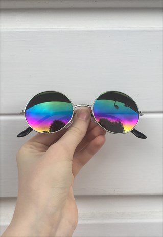 Vintage john lennon style holographic circle sunglasses | Back In The ...